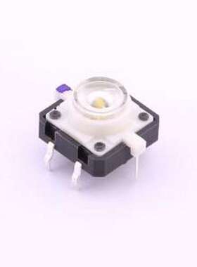 K6-1212A01 轻触开关 12.00mmx12.00mm 白色带灯开关 插件