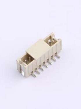 HCZZ0068-7 线对板针座 1x7P 间距:1.5mm 立贴 系列:ZH 米色 SMD,
