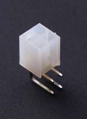 C4255WR-2X02P 线对板针座 2x2P 间距:4.2mm 弯插 白色半透明 弯