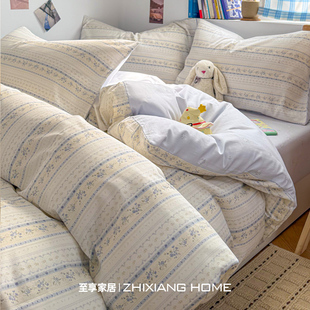 ins碎花纯棉床上四件套100%全棉2026新款 床单被套被罩宿舍三件套4