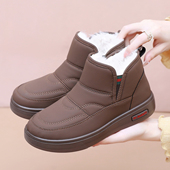 防滑软底轻便妈妈鞋 老北京布鞋 女冬季 加绒保暖高帮棉鞋 加厚 女棉鞋