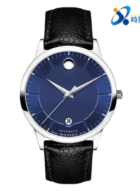 Movado瑞士摩凡陀瑞动系列自动机械男士皮革腕表 0607020