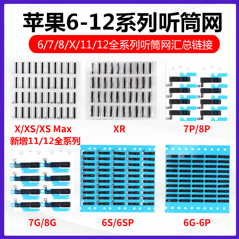 适用苹果6 7代 7plus 8 XR XS Max 11pro max 12听筒网罩防尘网-封面