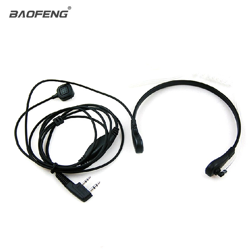 适配对讲机喉震耳麦喉控空气导管耳机适用于建伍泉盛实群宝锋等