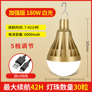 公蚁可充电灯泡LED节能灯超亮家用应急白光暖光特高亮度夜市地摊