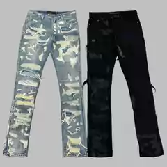 Explore the Factory Director's Uc85 Distressed Denim Pants, Heavy Vibe Style, High Street Fashion, Unique Unisex Trousers