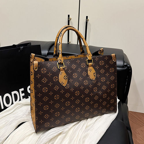 lv5&vv20高级感时尚法式印花复古包女手提袋大容量百搭通勤老花托