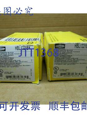 供应件量 2  HUBBELL HBL1221BK 1221BK 拨动开关 20A 277VAC