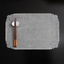 棉麻西餐垫轻奢高级感隔热垫吃饭餐桌垫中式布艺防烫垫碗餐盘垫子