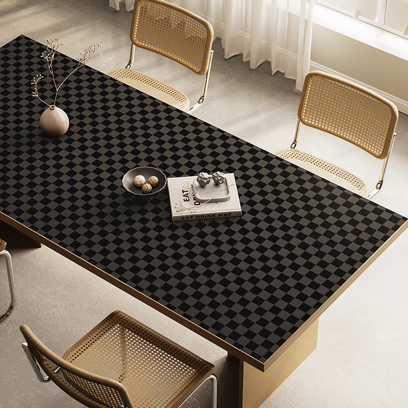 环保防水防油餐桌垫棋盘格