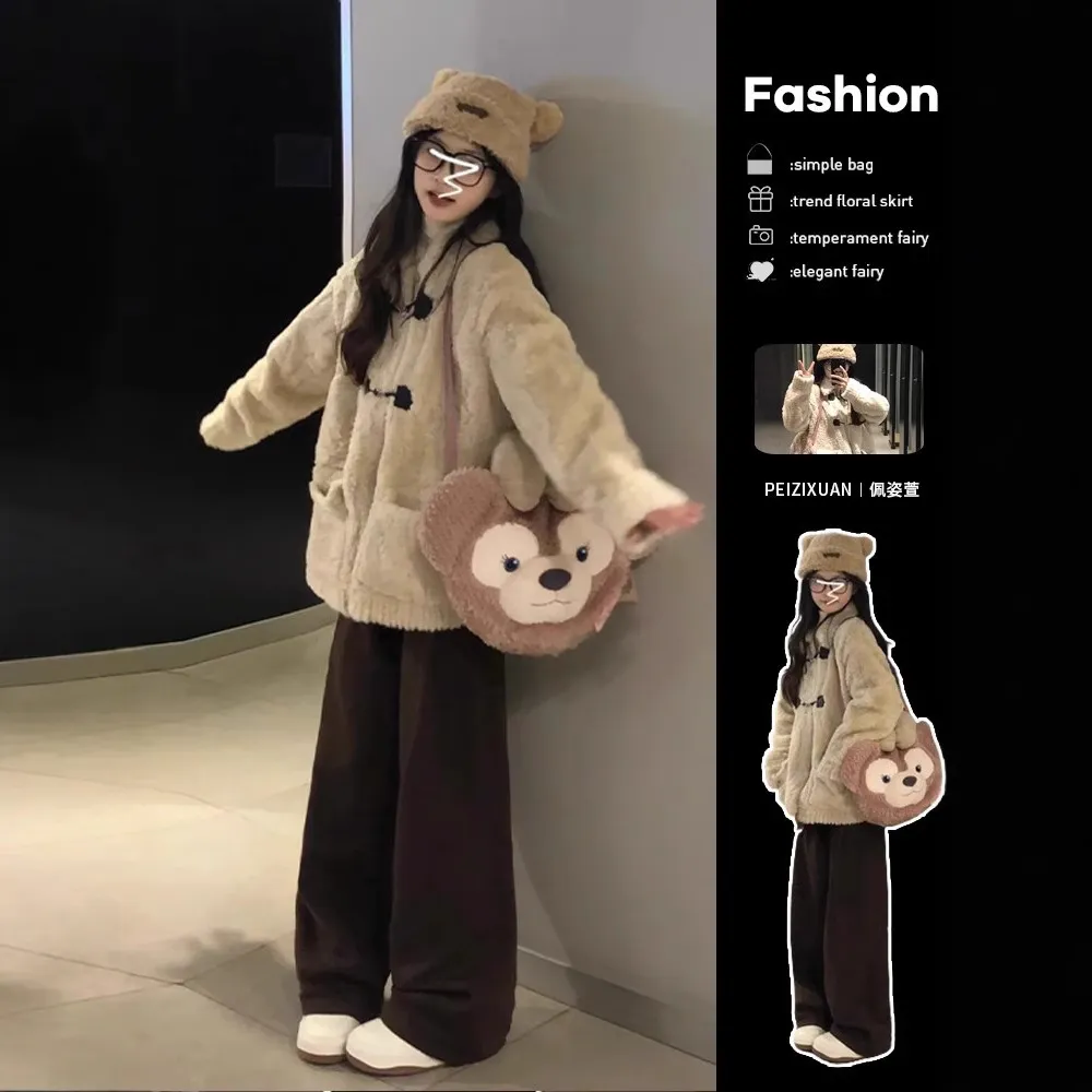 小个子香风羊羔毛绒外套女春秋季2025新款软糯摇粒绒上衣秋冬百搭