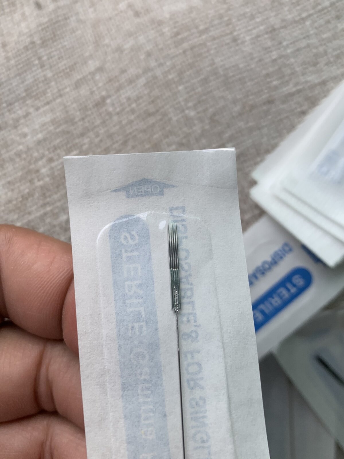 纹绣三叉针鱼尾针叉叉针牛叉针半抛纹绣机器专用点刺唇雾眉打雾针