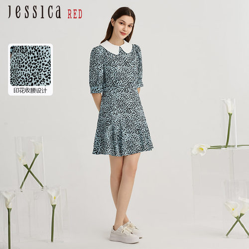 修身显瘦印花连衣裙JessicaRED