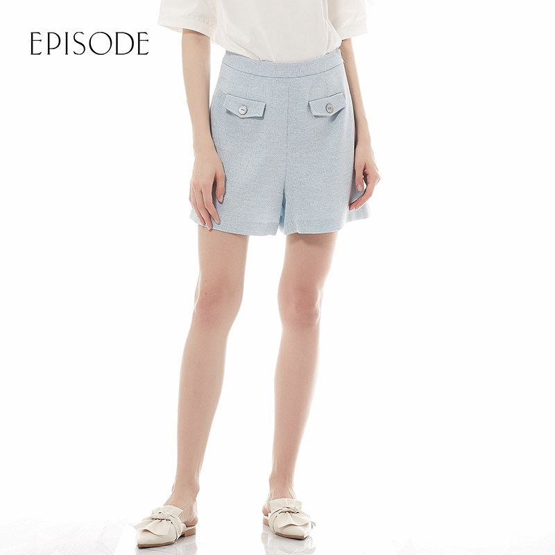 Episode艾碧素短裤女夏宽松高腰新款复古修身休闲短裤1031,女装/女士精品,休闲裤,淘宝优惠券,粉丝福利购,淘宝优惠卷