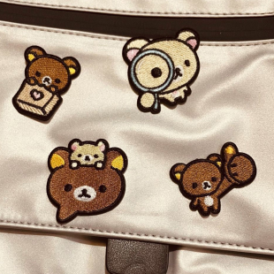 可爱卡通刺绣小熊布贴衣服包包装 饰贴花修补贴补丁贴diy轻松熊