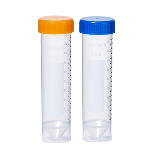 Labshark塑料离心管加厚15mL50mL100mL圆底尖底实验室连盖EP管