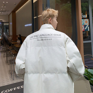 鳄鱼皮棉服外套男冬季加厚保暖潮牌美式重型防寒皮衣棉袄夹克男款