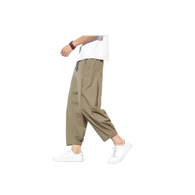 九分裤夏季宽松亚麻中国风