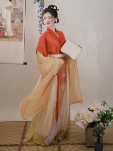 柒小乔一原创汉服复原神仙图飞天南北朝大袖襦裙交领    2023新款