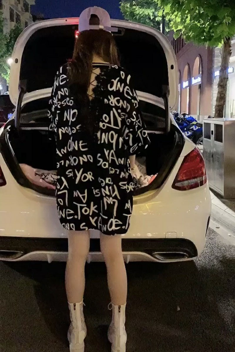 雪纺t恤女夏季欧货大版后背镂空小衫半袖拼接蕾丝中长款露背上衣
