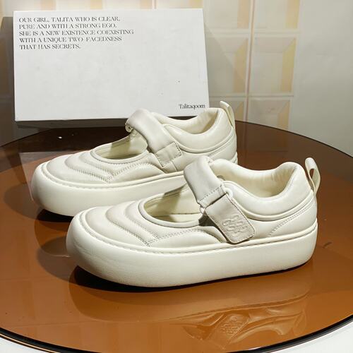 4307牛皮清仓塔库撤柜断码处理魔术贴软底休闲板鞋玛丽珍时尚休闲