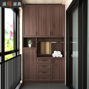 201 防晒阳台储物柜飘窗柜现代简约多功能收纳储物柜杂物柜定制7Y