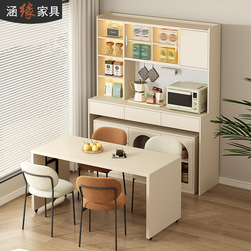 中古风餐边柜餐桌一体靠墙储物柜分离式餐桌置物柜家用橱柜G414,住宅家具,餐边柜,淘宝优惠券,粉丝福利购,淘宝优惠卷