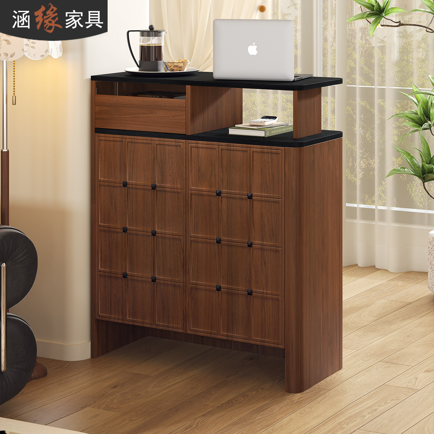 涵缘实木鞋柜家用门口玄关柜
