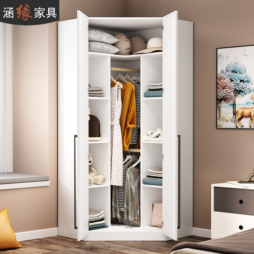 墙角三角衣柜定做转角卧室柜