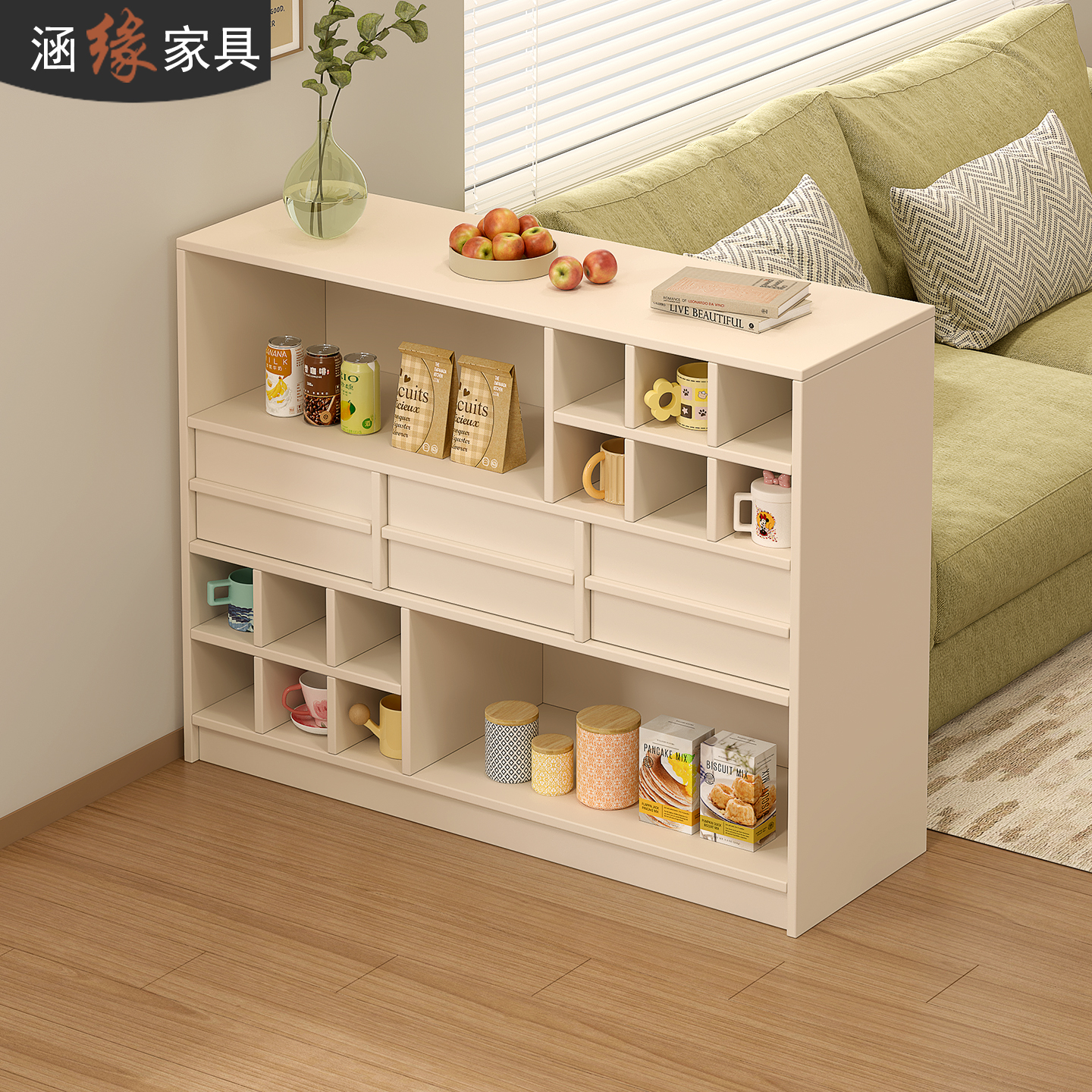 餐边柜靠墙一体储物柜小型茶水柜