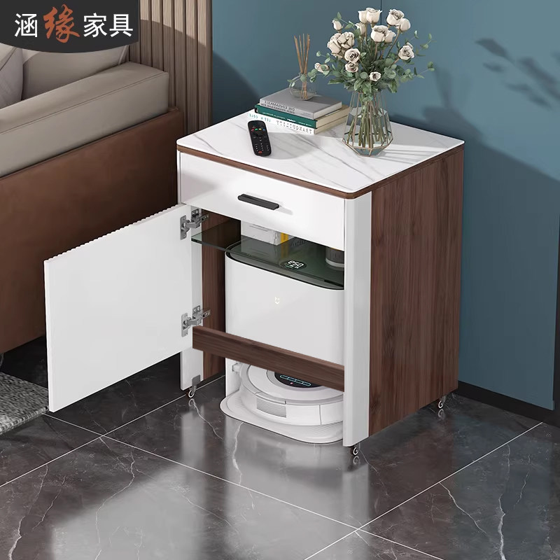 现代简约扫地机器人置物架收纳柜沙发边几轻奢岩板边柜置物柜7J24,住宅家具,角几/边几,淘宝优惠券,粉丝福利购,淘宝优惠卷