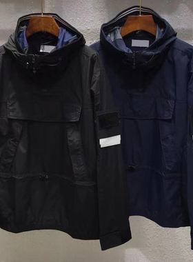 TOPSTONEY春秋风衣外套男士工装连帽纯色青年夹克