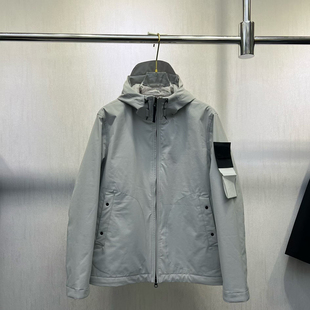 Topstoney潮牌美式拉链袖标夹克男女同款防风连帽冲锋衣外套
