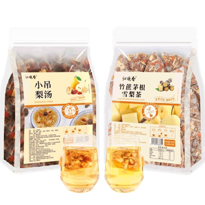 竹蔗茅根雪梨茶包儿童清心果茶津液内火补充口苦干臭马蹄水汤料包