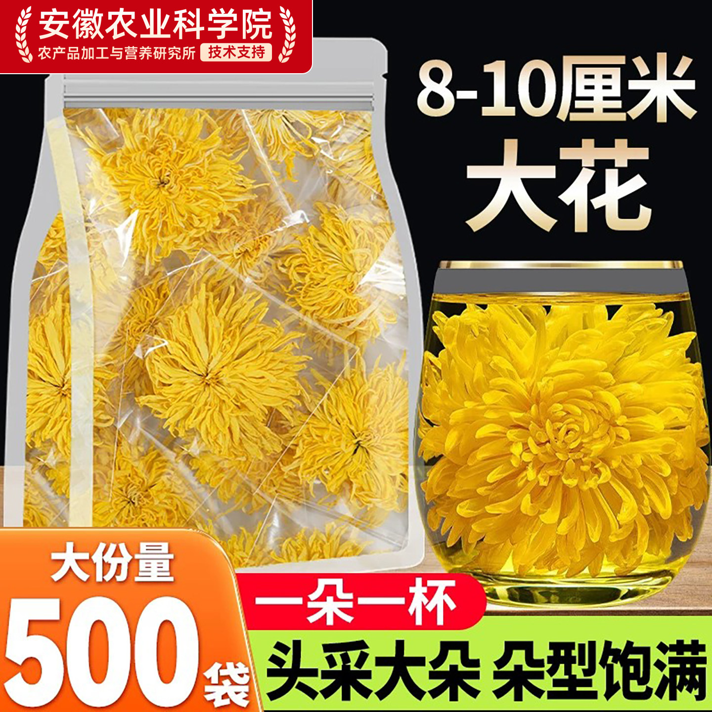 金丝皇菊特级大菊花正品菊花茶去火清热排毒大朵官方旗舰店泡水喝