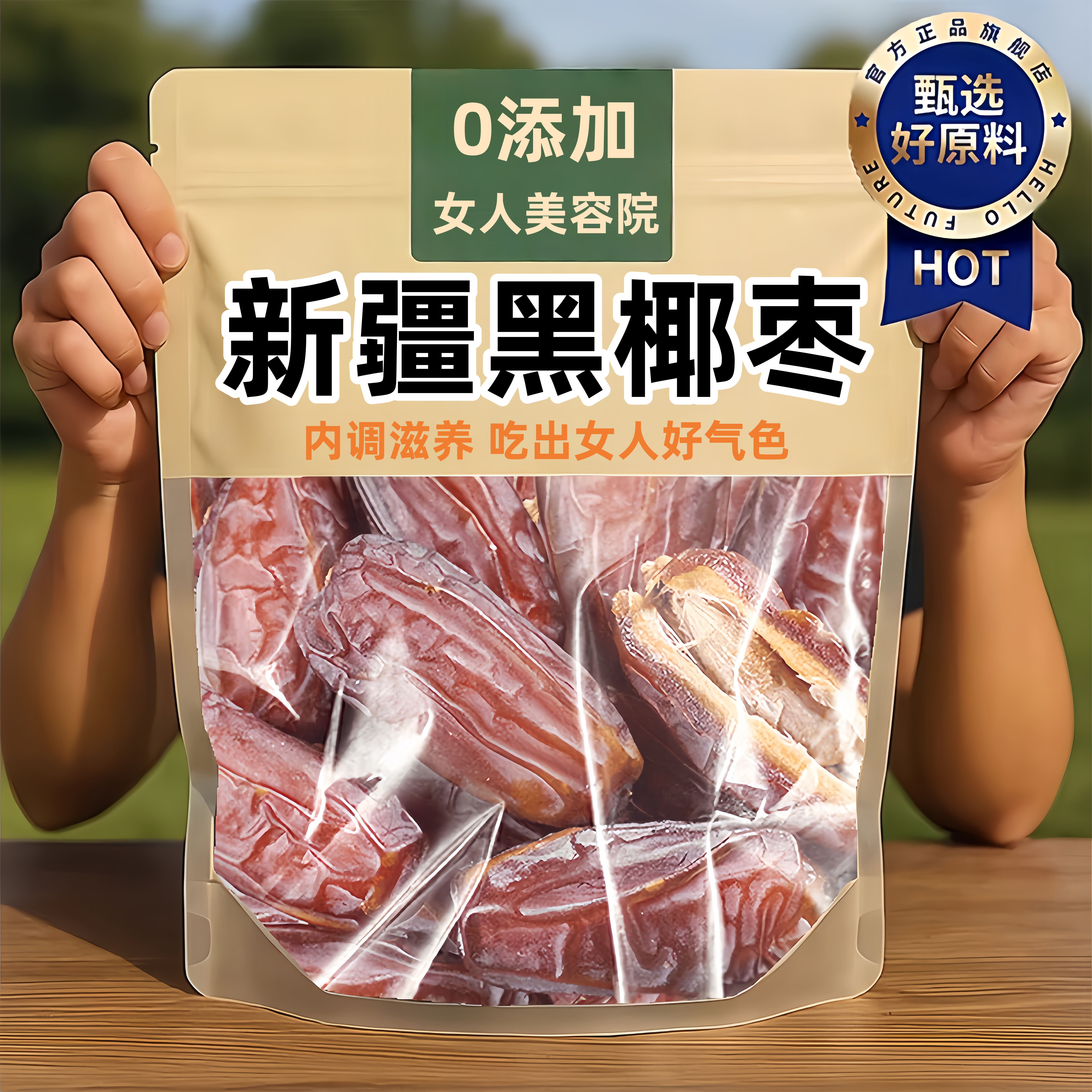 正宗特级新疆黑椰枣奶香免洗原味
