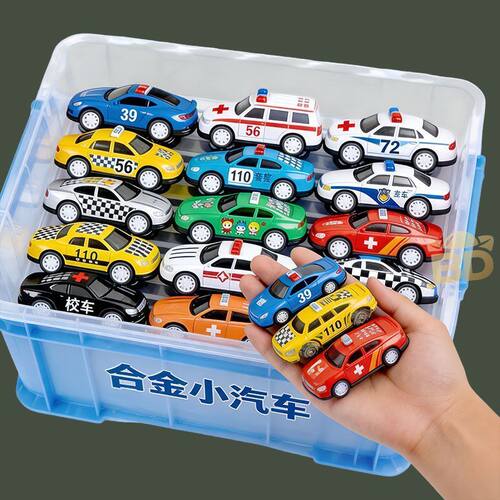 铁皮合金小汽车迷你回力套装赛车玩具模型玩具车儿童儿童玩具男孩