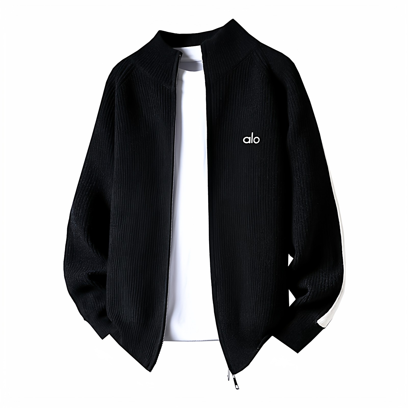 上衣男款alo男士韩版毛衣针织开衫男装休闲高级感设计师宽松长袖