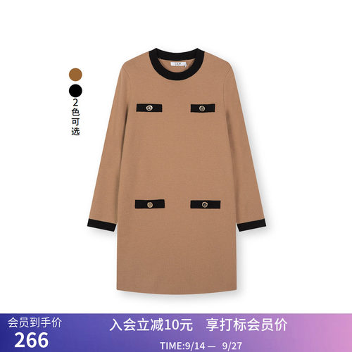 【商场同款】LILY冬新款女装连衣裙123410T7302