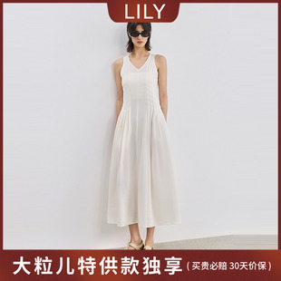 【大粒儿粉丝专享】【商场同款】LILYV领收腰无袖背心连衣裙