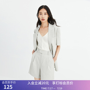 【商场同款】LILY秋新款女装时尚通勤显瘦休闲西装短裤小个子
