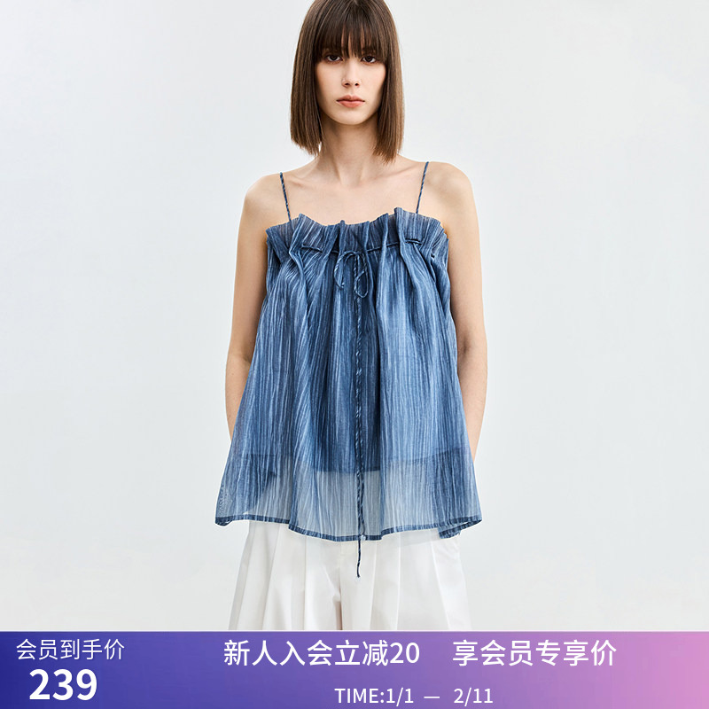 【商场同款】LILY夏新款女装复古仿牛仔扎染印花通勤雪纺衫女,女装/女士精品,蕾丝衫/雪纺衫,淘宝优惠券,粉丝福利购,淘宝优惠卷