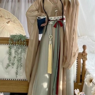 晋制汉服女南北朝大袖儒一片式破裙春秋款超仙飘逸交领古装中国风