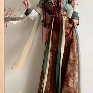 唐制汉服女褙子半袖圆领衫日常显瘦齐腰襦裙超仙飘逸学生成人古装