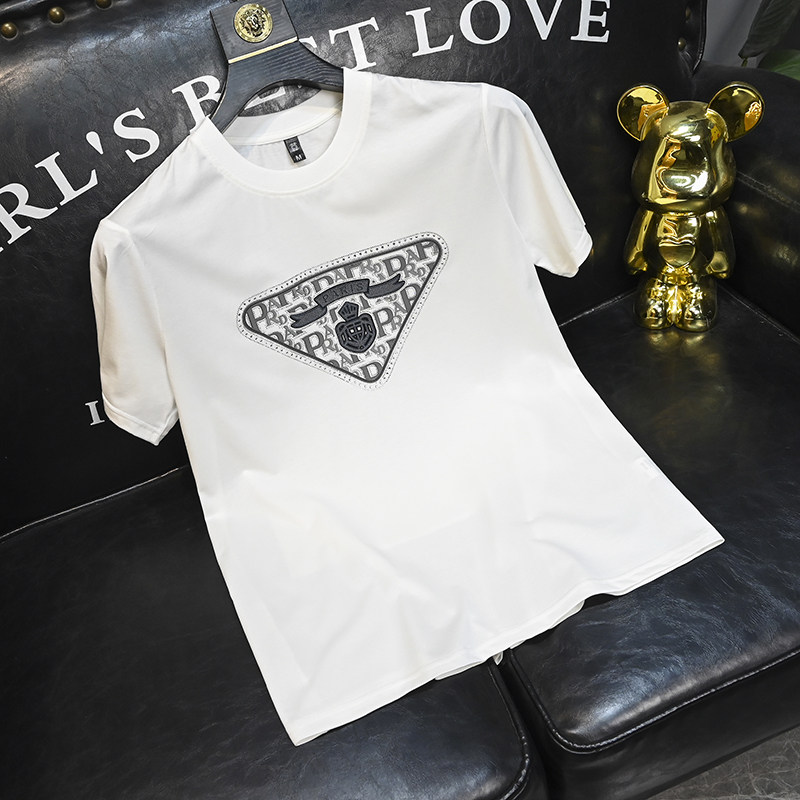 2025夏季新款丝光棉大码短袖T恤QT60665369P70M-6XL,男装T恤,钱塘6066（原711）
