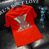 2025夏季新款丝光棉短袖T恤QT60665064P65M-6XL，男装T恤，钱塘6066（原711）