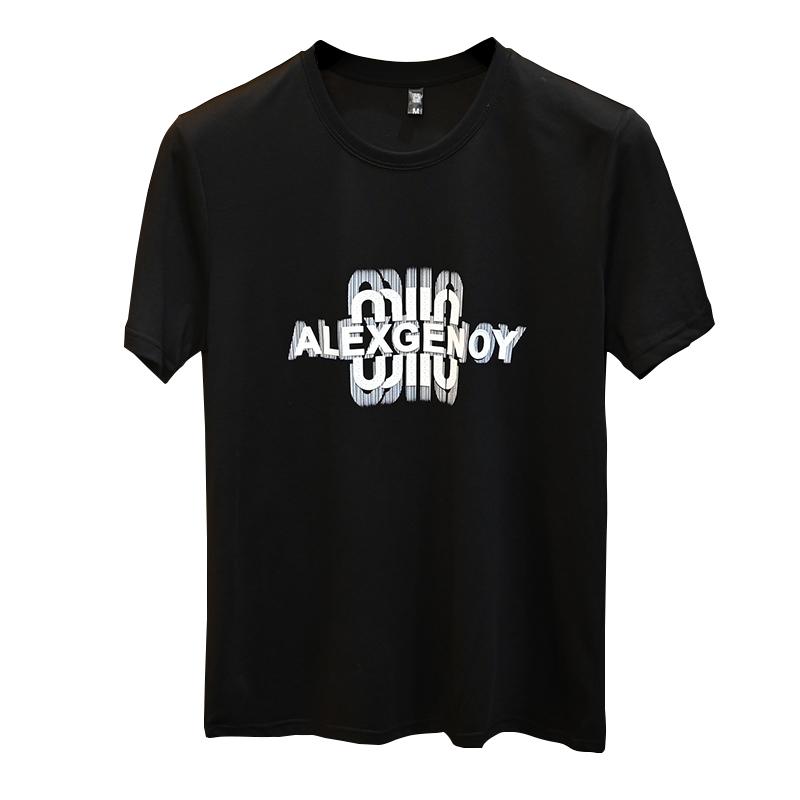 2025夏季新款丝光棉大码短袖T恤QT60665390P65M-6XL,男装T恤,钱塘6066（原711）