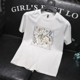 2025夏季新款丝光棉大码短袖T恤QT60665306P65M-6XL，男装T恤，钱塘6066（原711）