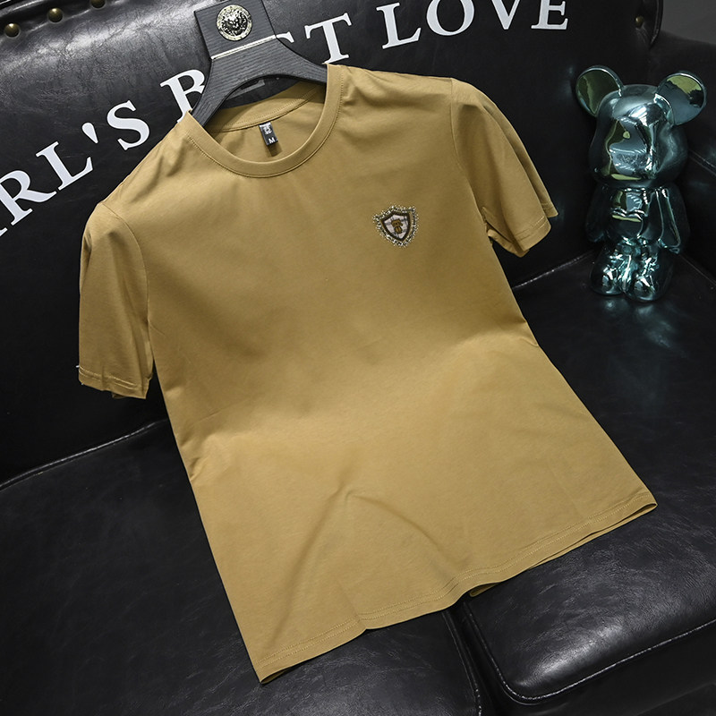 2025夏季新款丝光棉大码短袖T恤QT60665317P55M-6XL,男装T恤,钱塘6066（原711）