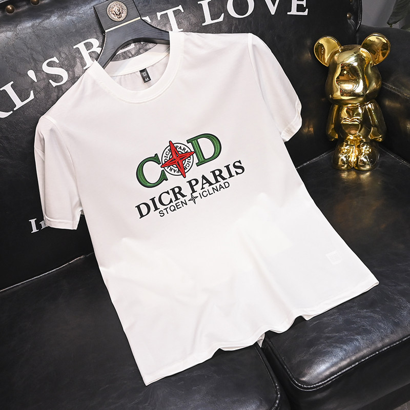 2025夏季新款丝光棉大码短袖T恤QT60665391P70M-6XL，男装T恤，钱塘6066（原711）